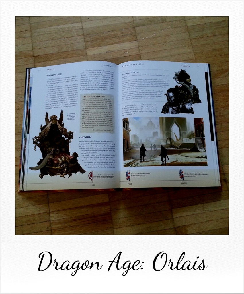 Dragon Age: The World of Thedas - Volume 1 (private picture of some Orlais pages from the book by Dark Horse Comics)