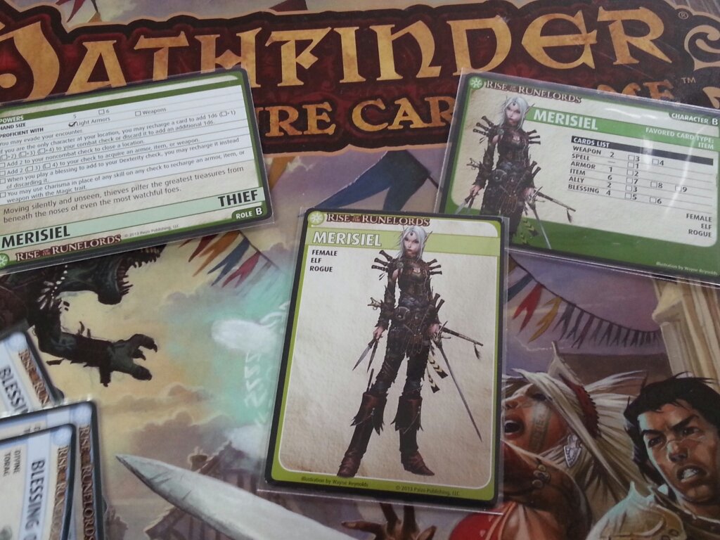 Pathfinder Adventure Card Game: Rise of the Runelords - Base Set: Merisiel (privates Foto der Testkopie von Paizo Publishing)