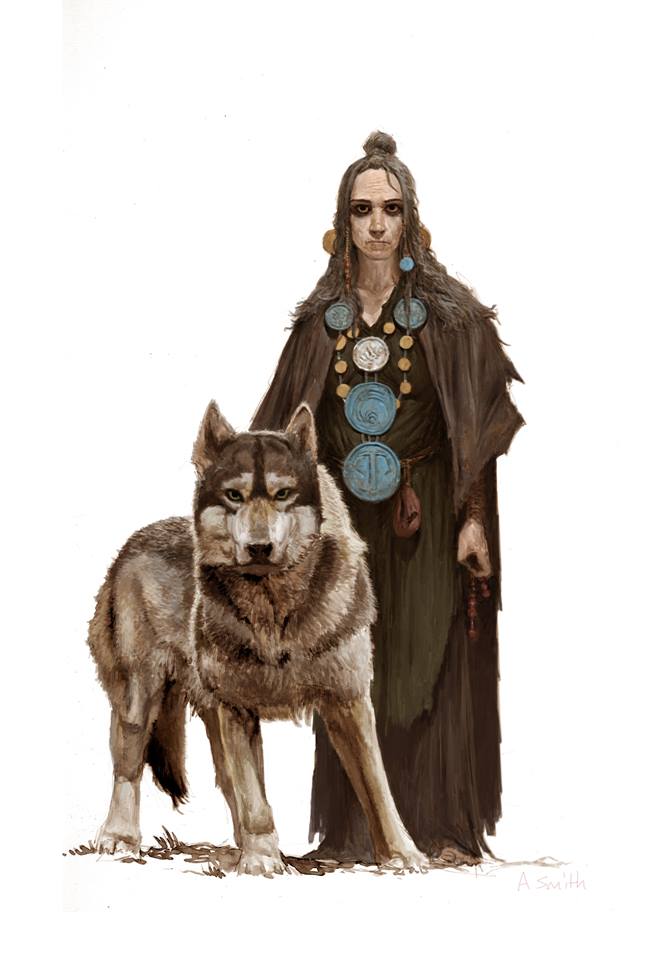 Conan: Hyborian Quest - Zelata and her giant wolf (Image: Adrian Smith / Monolith)